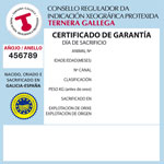 certificado ternera gallega A&ntilde;ojo