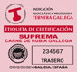 etiqueta ternera gallega suprema Carne de Rubia Gallega