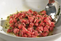 Receta Ternera Gallega TAR-TAR DE TERNERA GALLEGA CON PAN DE MAÍZ Y MAYONESA DE HIERBAS 003